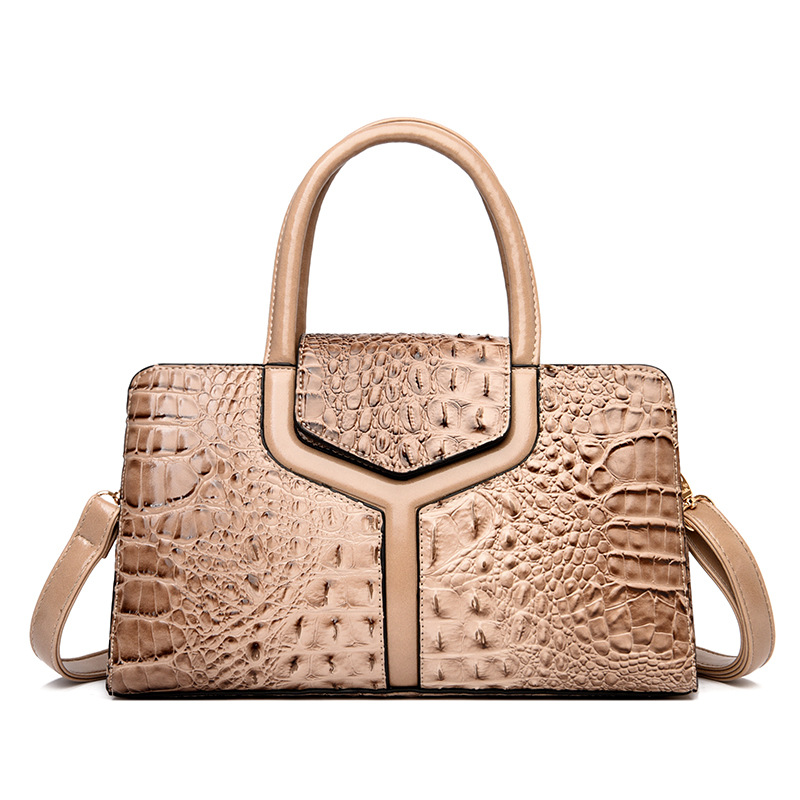 Women's Faux Crocodile Messenger Bag