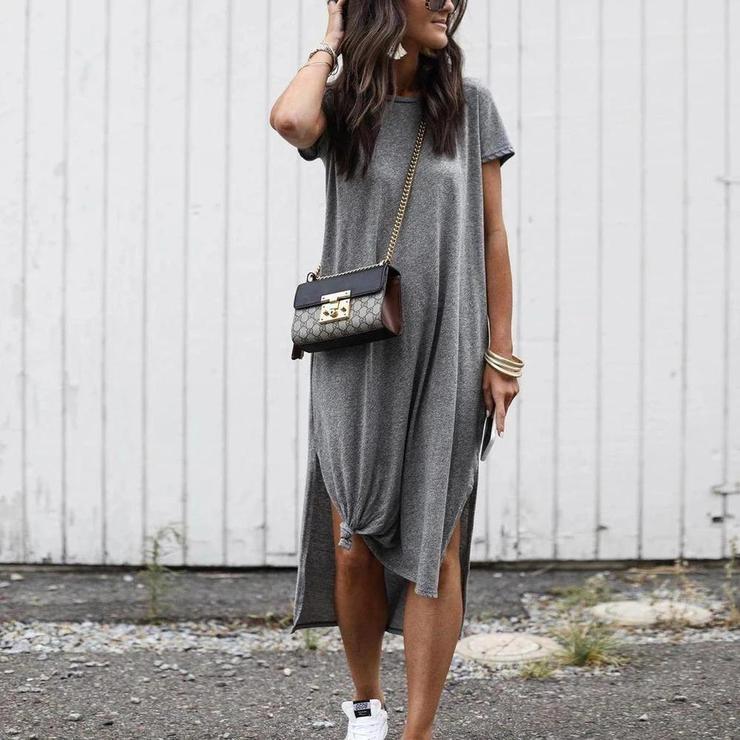 Women's Lounge Maxi Dress – Cotton Blend