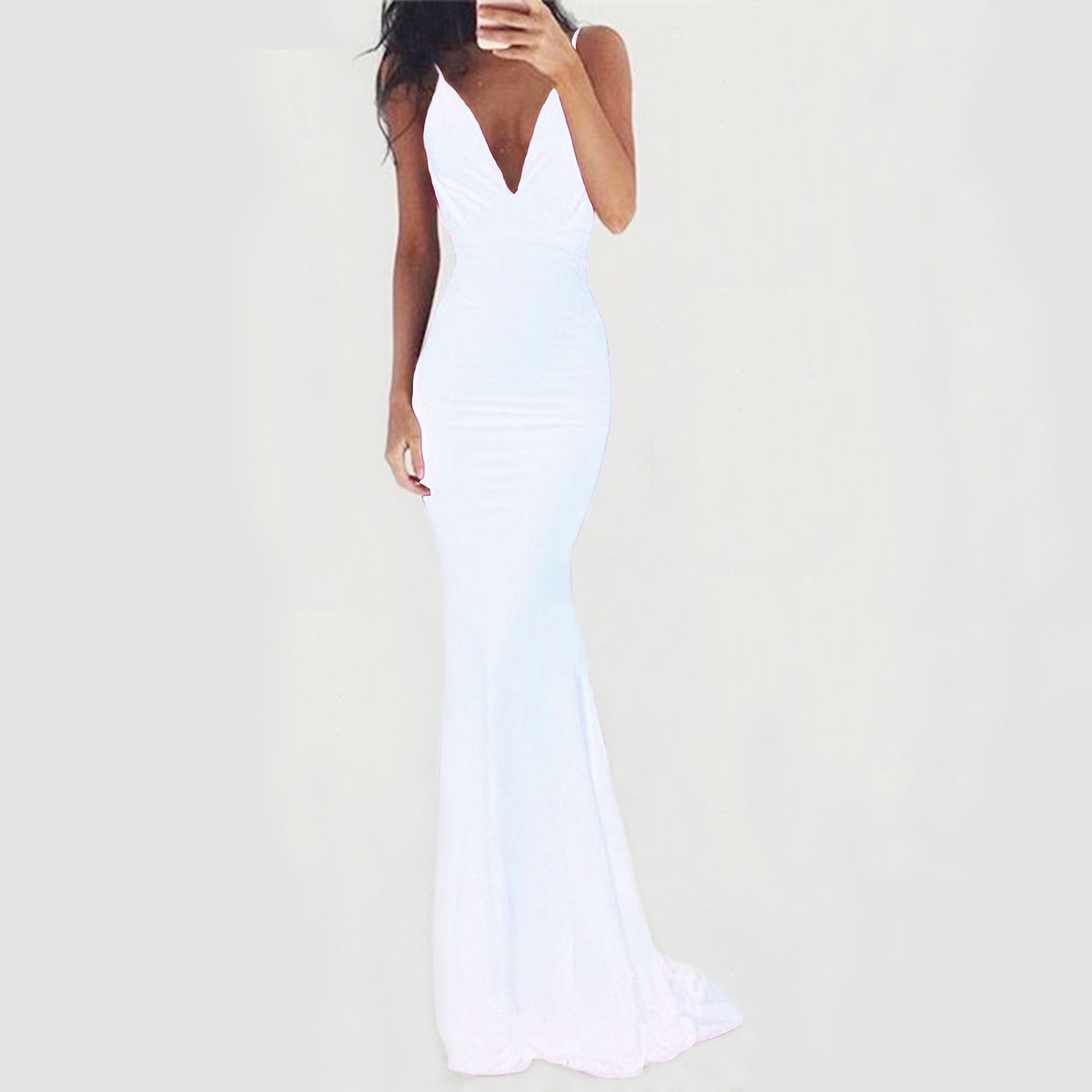 Women's Backless Strappy Maxi Dress