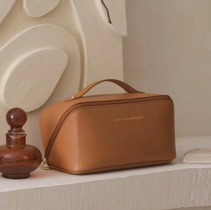 Vegan Leather Travel Wash Bag