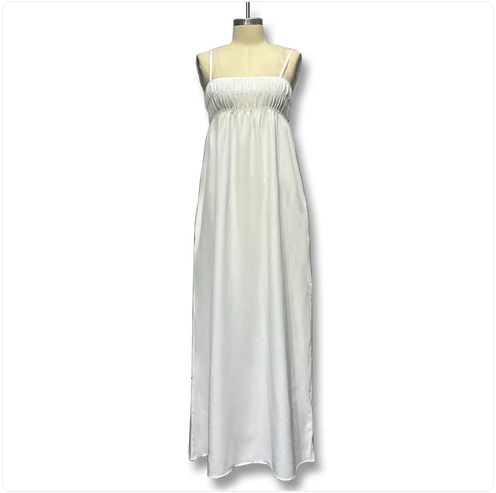 Women's Spaghetti Strap Smocked Maxi Dress