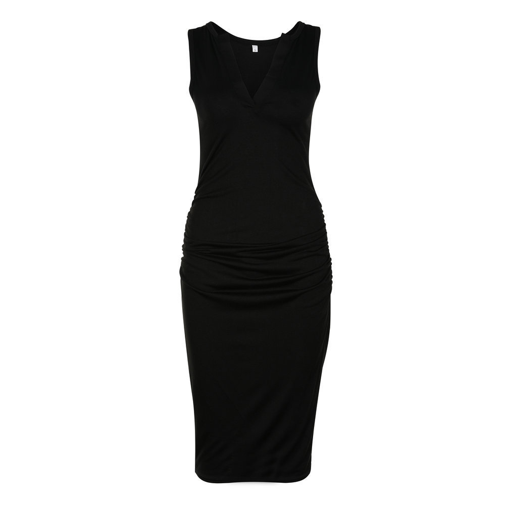 Sleeveless Maternity Midi Dress