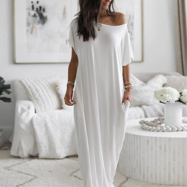 Women's Lounge Maxi Dress – Cotton Blend