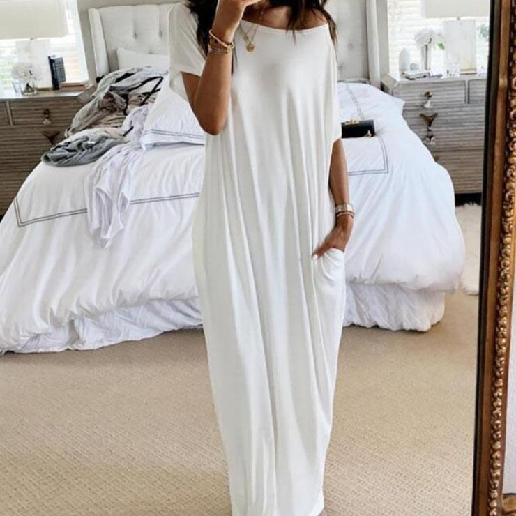 Women's Lounge Maxi Dress – Cotton Blend