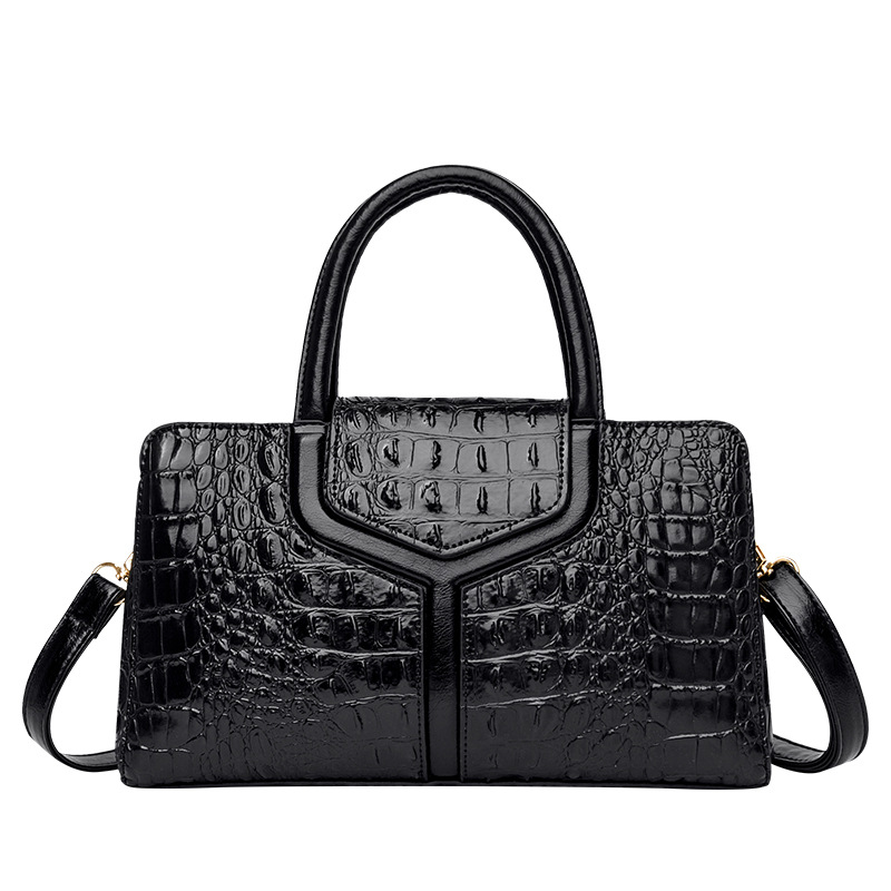 Women's Faux Crocodile Messenger Bag