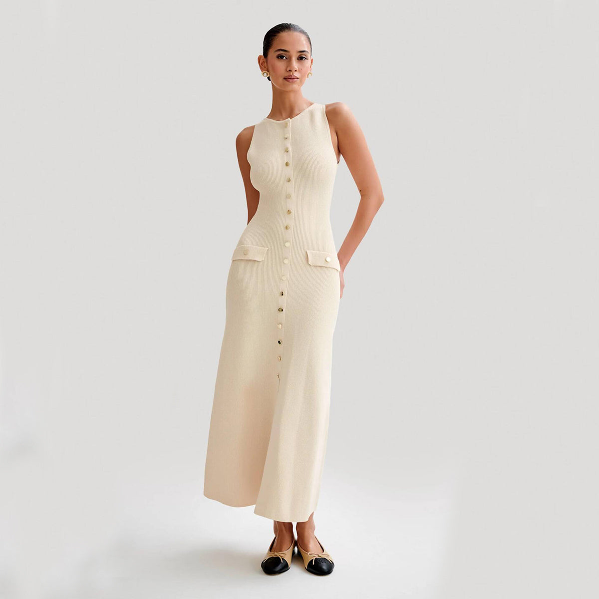 Women's Sleeveless Knit Maxi Dress