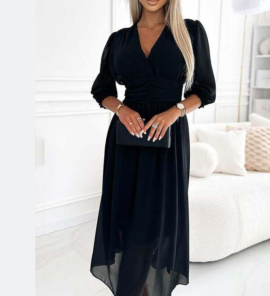 Women's Sheer Mesh Overlay Maxi Dress
