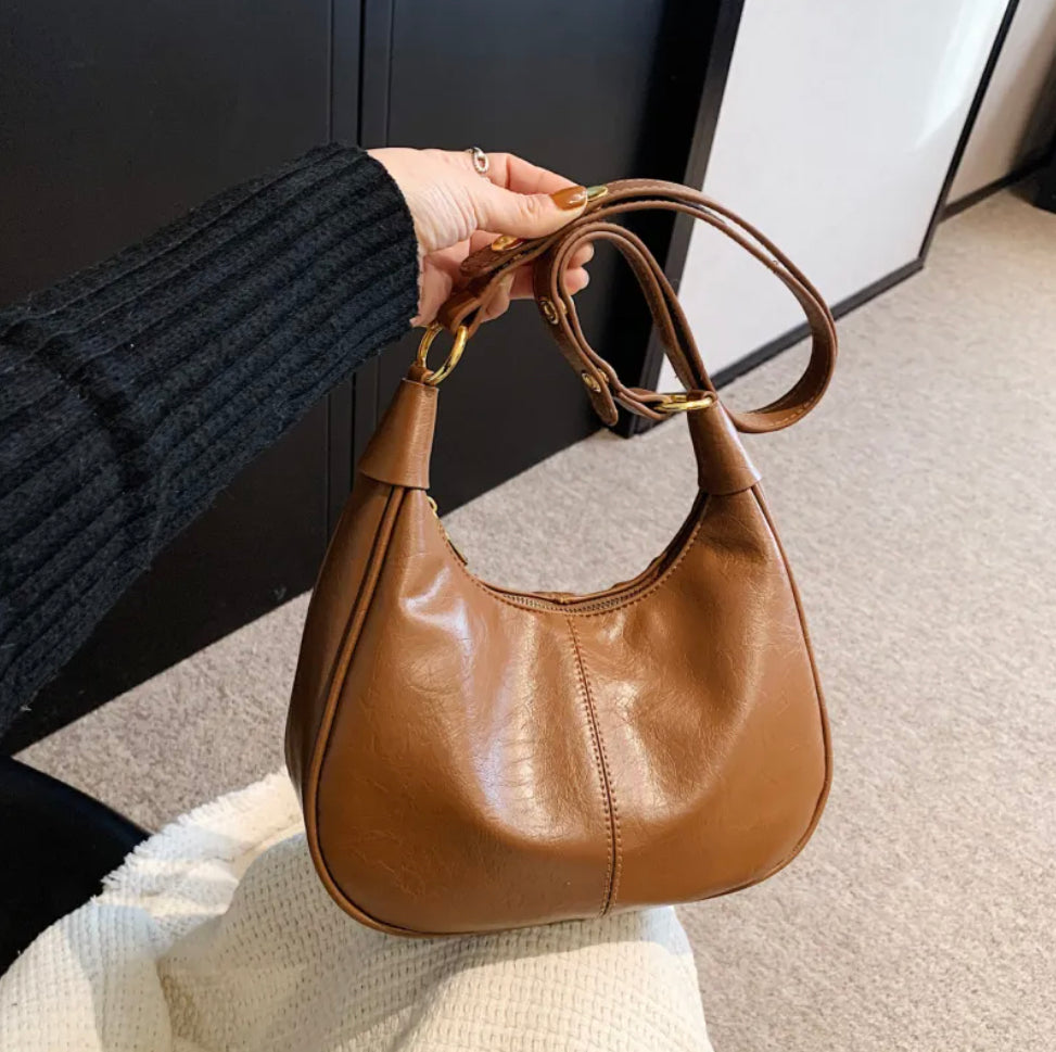 Women's Waxed Vegan Leather Crossbody Bag