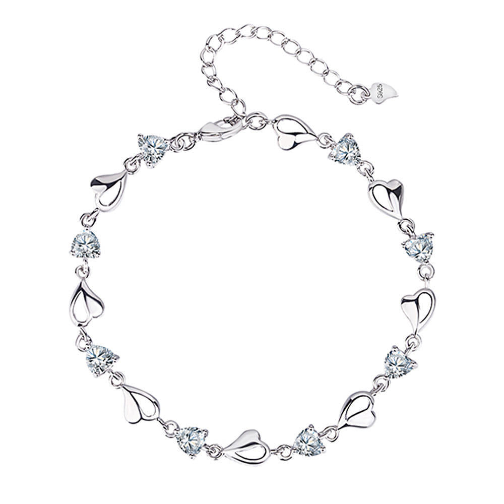 Women's Crystal Heart Bracelet