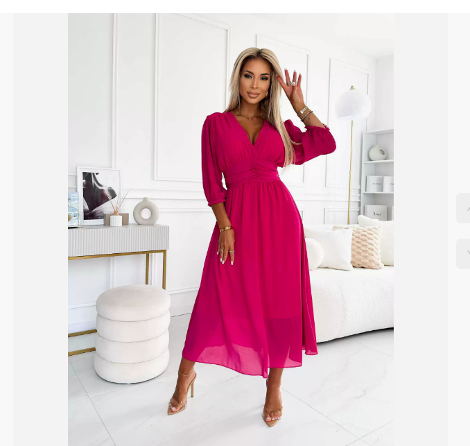 Women's Sheer Mesh Overlay Maxi Dress
