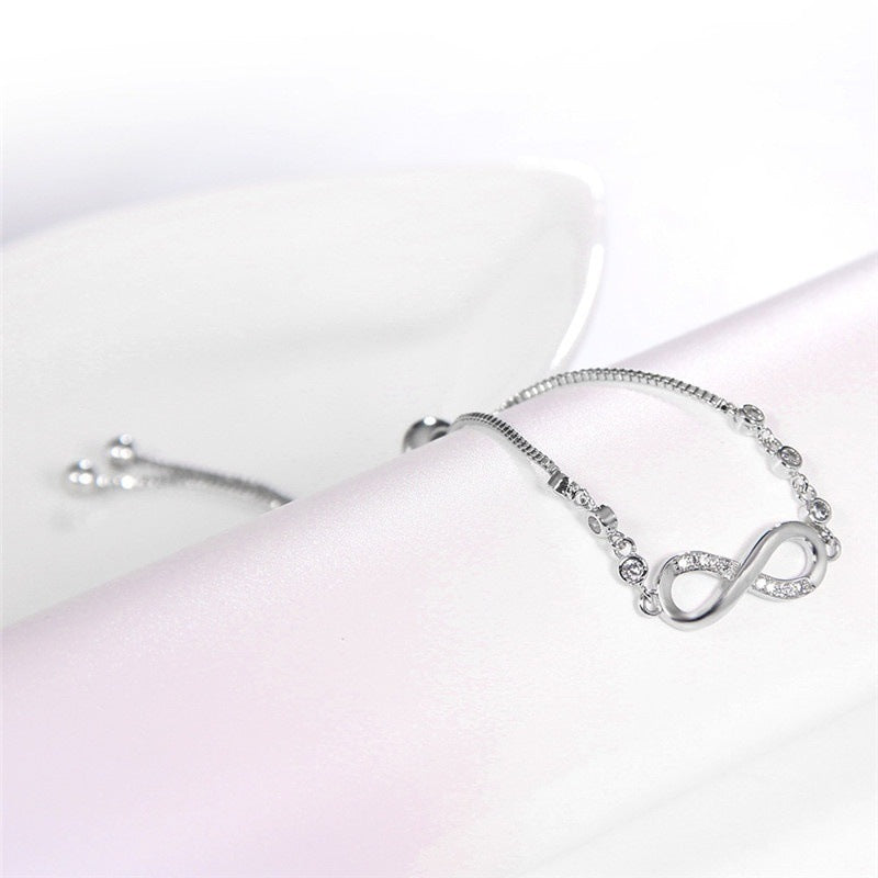 Women's Adjustable Figure-8 Crystal Bracelet