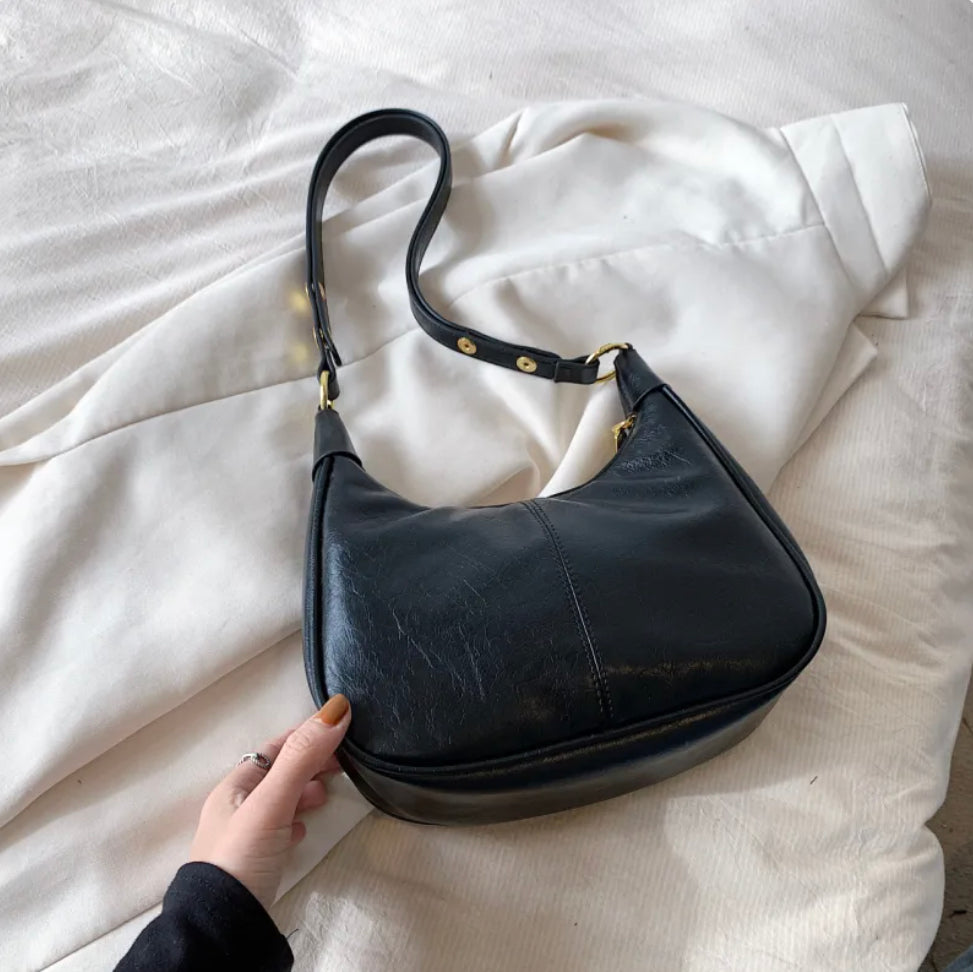 Women's Waxed Vegan Leather Crossbody Bag