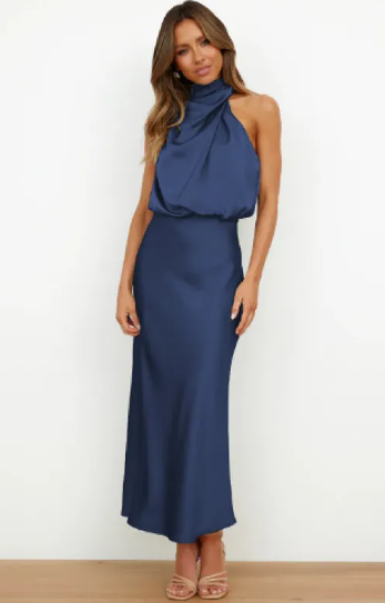 Women's Satin Maxi Dress