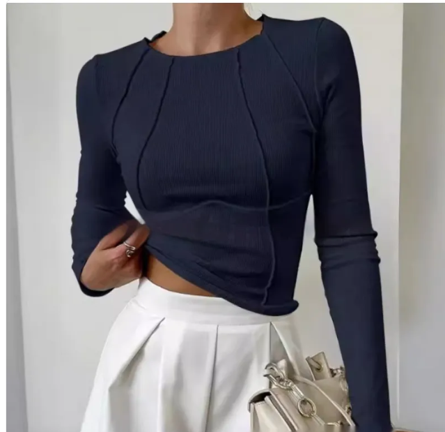 Women's Slim Fit Long Sleeve Knit Top