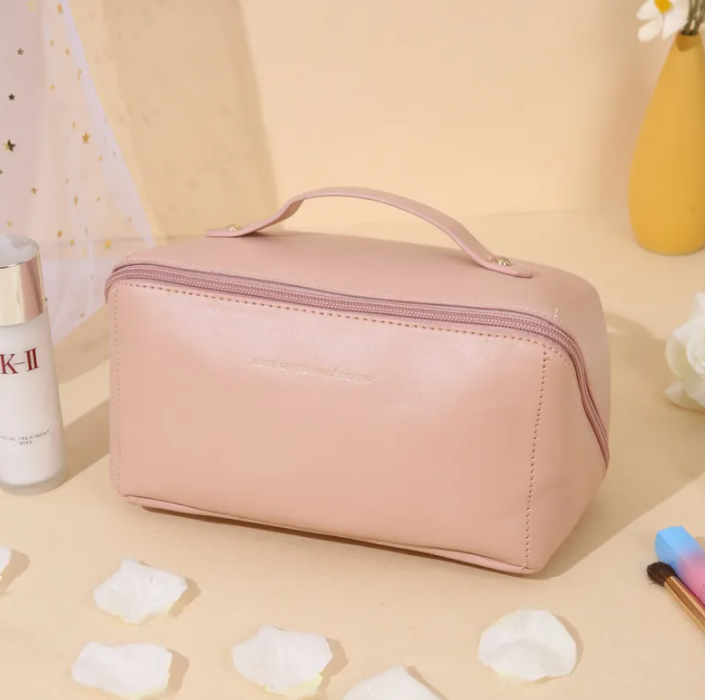 Vegan Leather Travel Wash Bag