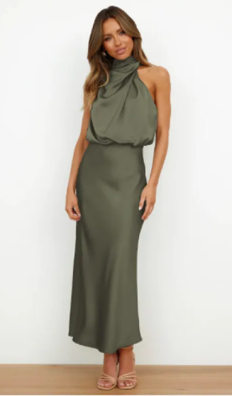 Women's Satin Maxi Dress