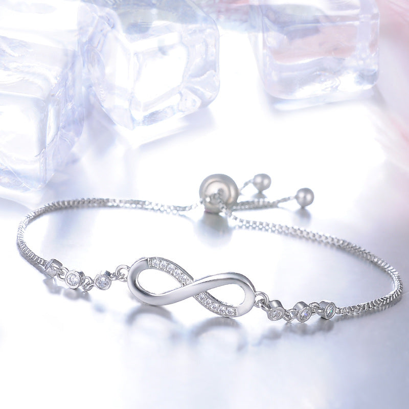 Women's Adjustable Figure-8 Crystal Bracelet