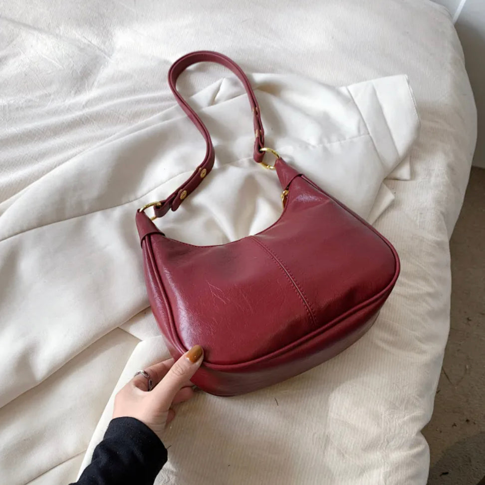 Women's Waxed Vegan Leather Crossbody Bag