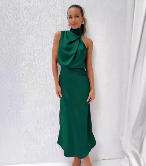 Women's Satin Maxi Dress