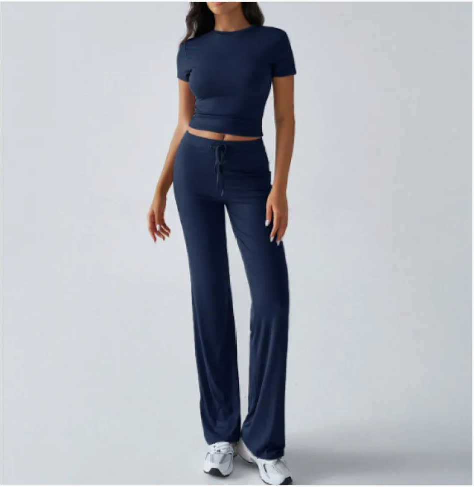 Women's Casual Round Neck Two-Piece Set