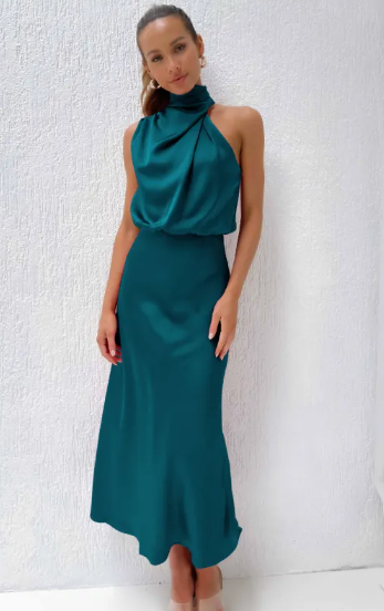 Women's Satin Maxi Dress