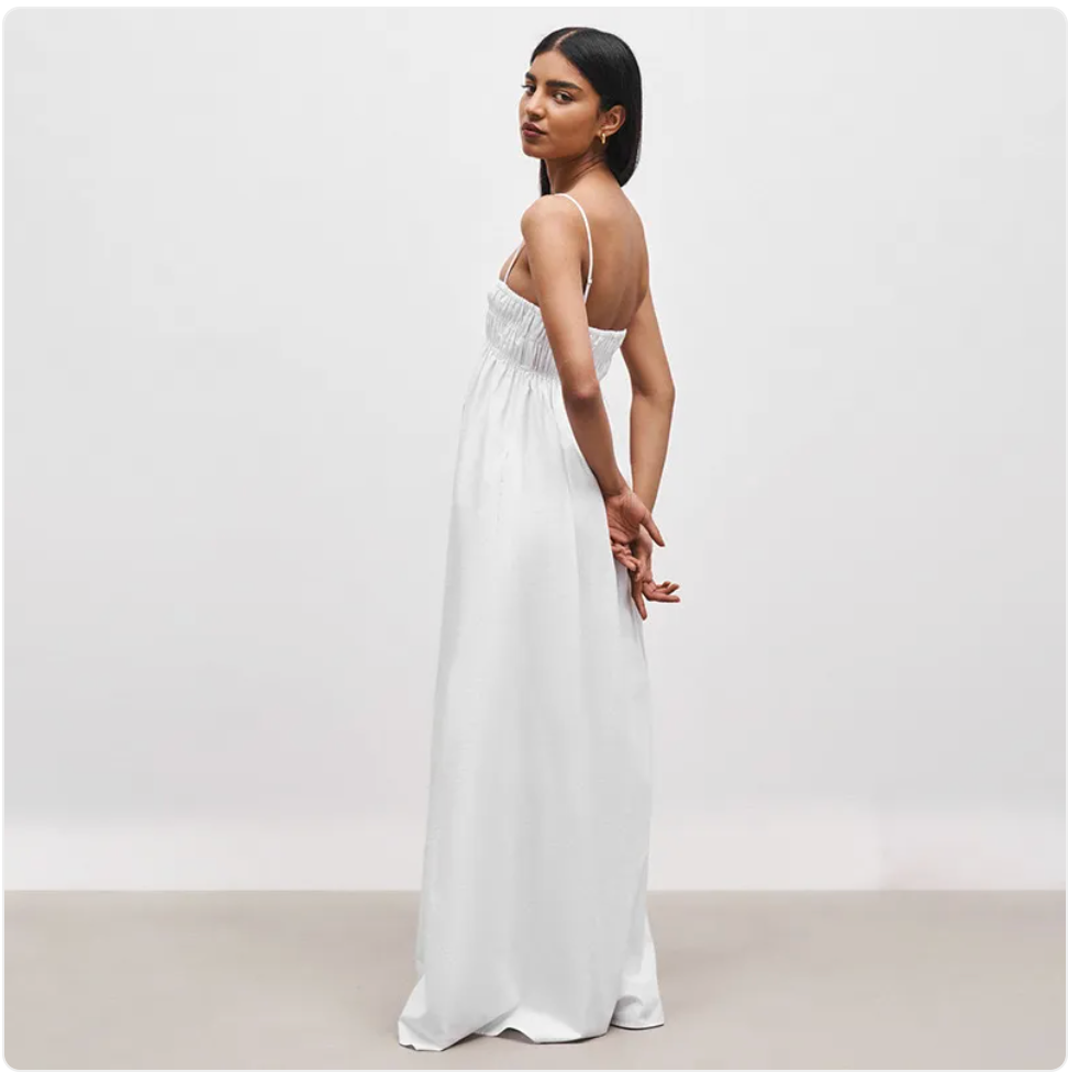 Women's Spaghetti Strap Smocked Maxi Dress