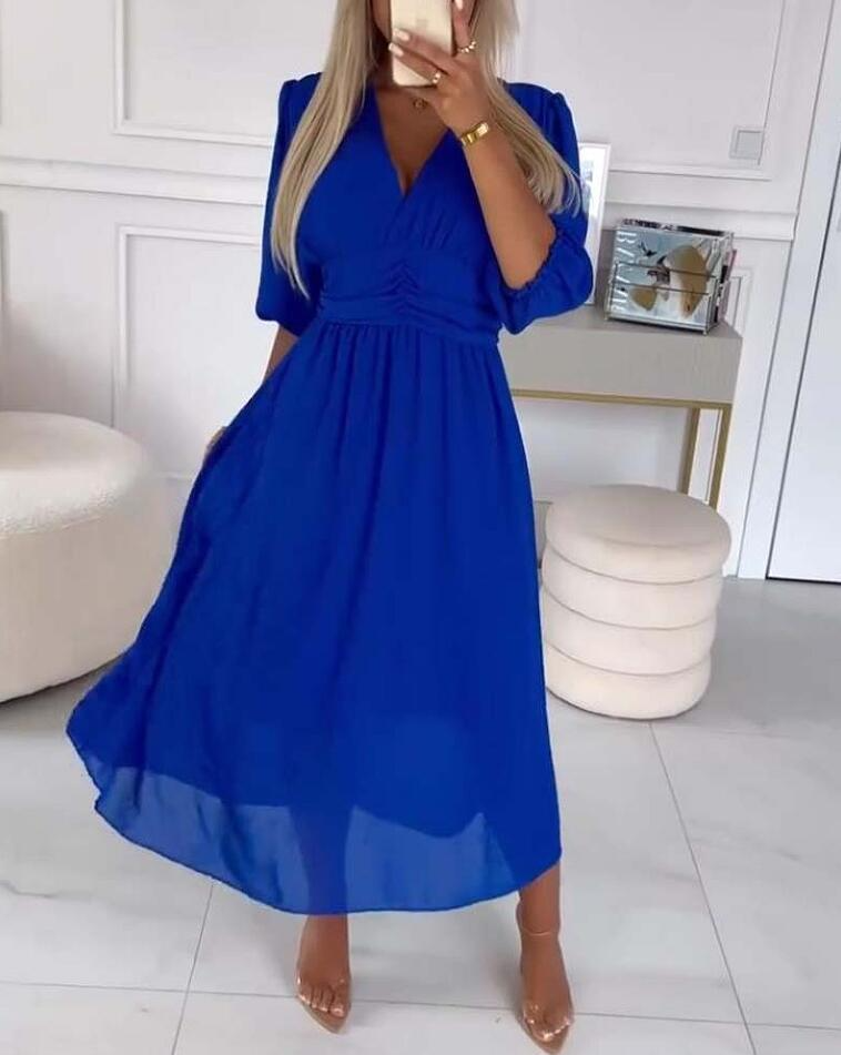 Women's Sheer Mesh Overlay Maxi Dress