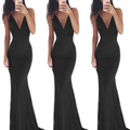 Women's Backless Strappy Maxi Dress