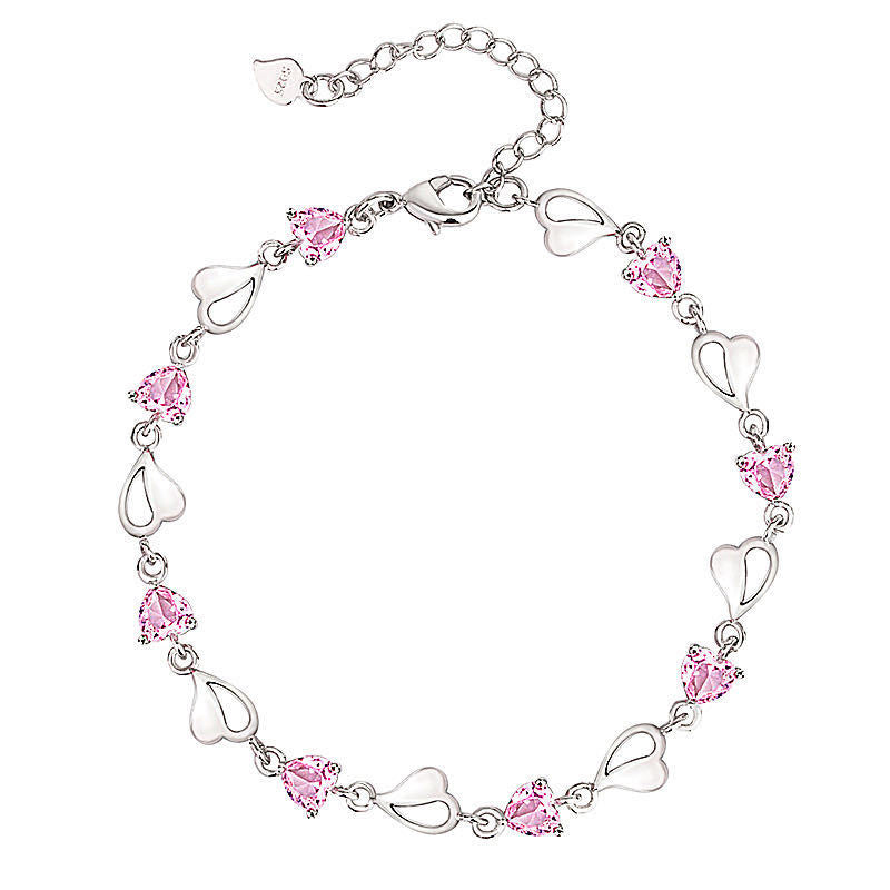 Women's Crystal Heart Bracelet