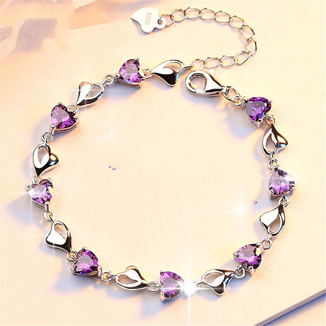 Women's Crystal Heart Bracelet