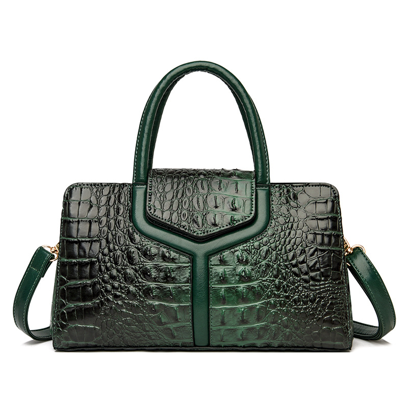Women's Faux Crocodile Messenger Bag