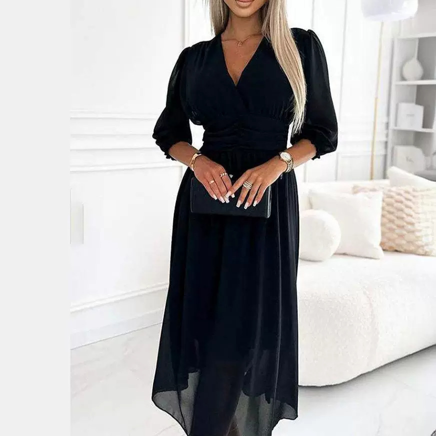 Women's Sheer Mesh Overlay Maxi Dress
