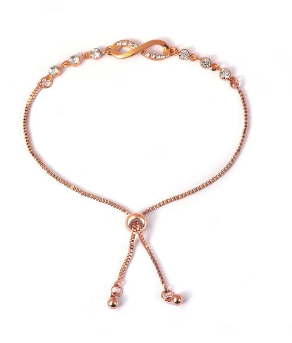 Women's Adjustable Figure-8 Crystal Bracelet