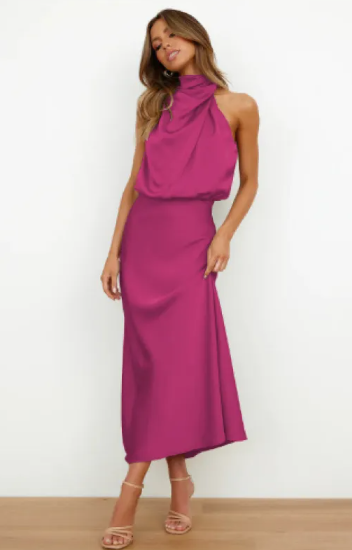 Women's Satin Maxi Dress