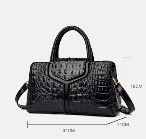 Women's Faux Crocodile Messenger Bag
