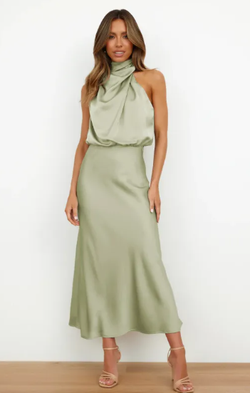 Women's Satin Maxi Dress