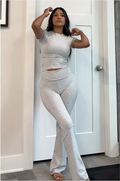 Women's Retro Geometric Print Two-Piece Set