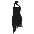 Women's Halter Off-Shoulder Slim Fit Dress
