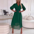 Women's Sheer Mesh Overlay Maxi Dress