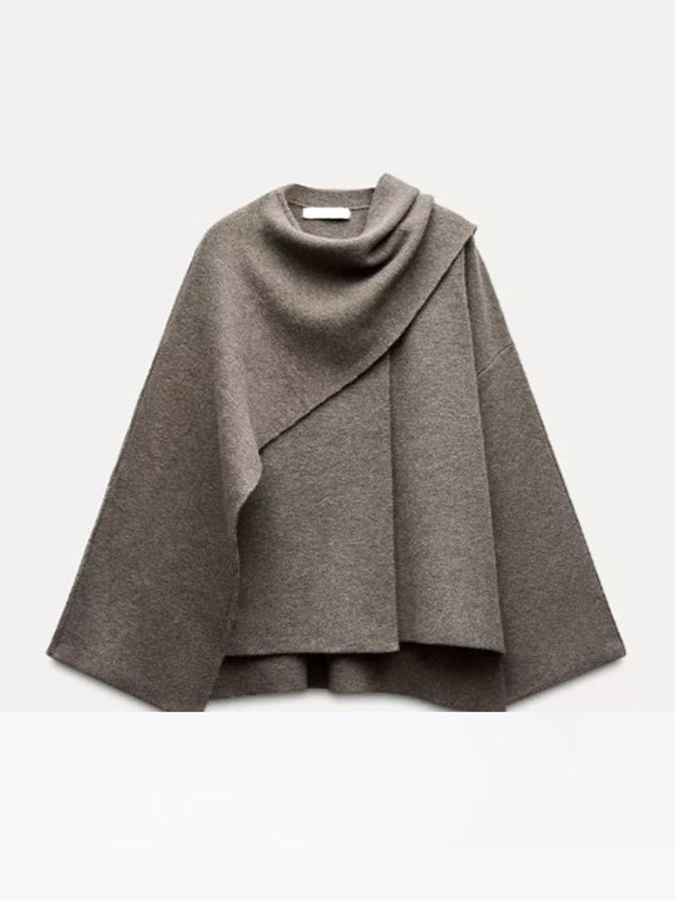 Women's Scarf-Detail Knit Cardigan