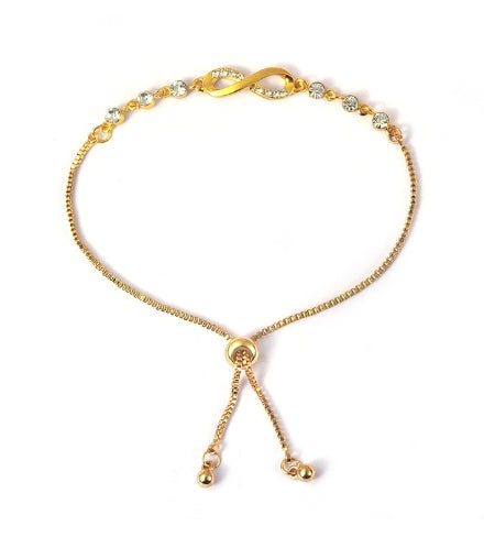 Women's Adjustable Figure-8 Crystal Bracelet