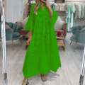 Women's Lace V-Neck Bell Sleeve Maxi Dress