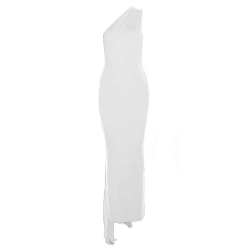 Women's One-Shoulder Backless Maxi Dress