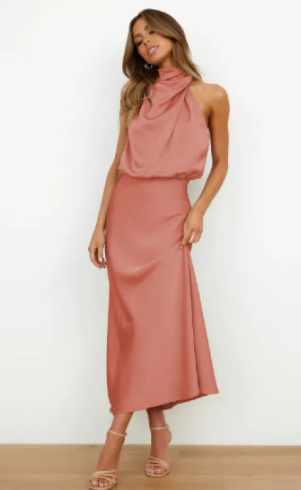 Women's Satin Maxi Dress