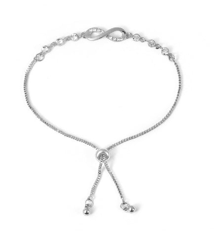 Women's Adjustable Figure-8 Crystal Bracelet